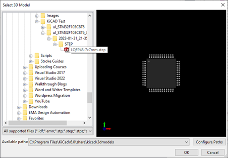 KiCAD6.0_select3Dmodel